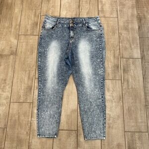 Revolution & Revolt Jeans Women Sz 24 Blue Acid Washed Denim Stretch Comfort